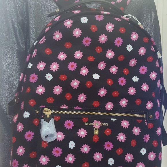 michael kors pink flower backpack